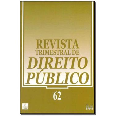 Imagem de Revista trimestral de direito publico ed. 62 - MALHEIROS EDITORES, 3