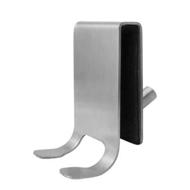 Imagem de Porta de chuveiro de banheiro com gancho único e duplo sobre porta de vidro, porta-toalhas de aço inoxidável sem perfuração, 07,G