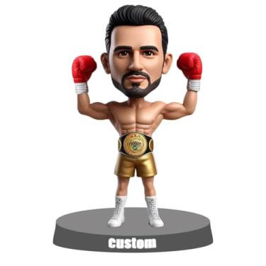 Imagem de Victorious Boxer Bobblehead feito à mão a partir da foto, presente ideal para entusiastas de fitness, honre o espírito atlético, ótimo para decoração de academia, lembrança exclusiva