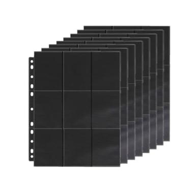 Imagem de Refil 20 Folhas A4 Preta para Fichário, 9 Bolsos Frente/Verso para Coleção de Cards Carta e Cartinhas para Magic, cartas COPAG entre outros Cardgames TCG MTG