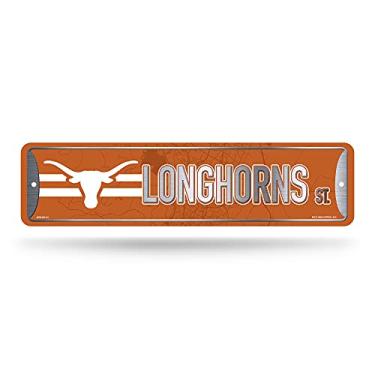 Imagem de Rico Industries Placa de metal NCAA Texas Longhorns (10 x 38 cm) – Ótima para decoração de casa, quarto, caverna masculina