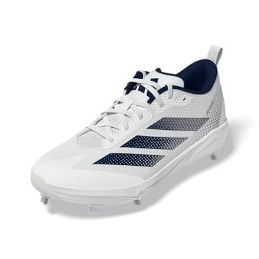 Imagem de adidas Tênis feminino de softbol Adizero Instinct 2.0, Branco/Team Navy Blue/Team Navy Blue, 43