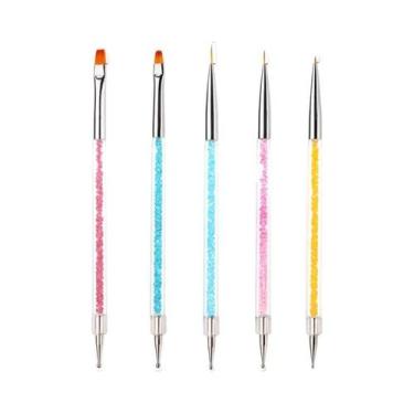 Imagem de Conjunto De Pincéis Para Arte Em Unhas, 5/20 Peças, Caneta Pontilhador