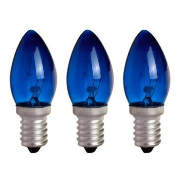 Imagem de Lampada Chupeta E14 7W 127V Azul Kit com 3 Unidades - KIAN