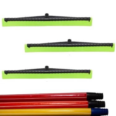 Imagem de Rodo de Plástico com Cabo, 60 cm, Kit com 3 Unidades