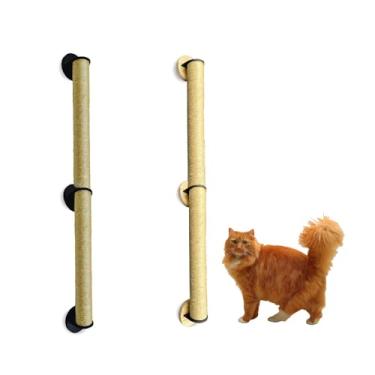 Imagem de Arranhador Gigante para Gatos, Poste de Sisal para Parede, 100 Metro, Torre para Brincar, Fixação na Parede, Brinquedo para Gatos (PRETO)