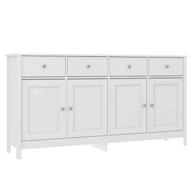 Imagem de Balcao Buffet 4 Portas 4 Gavetas 154 cm R626 Branco Dtall