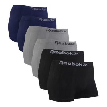 Imagem de Kit 6 Cuecas Reebok Boxer Box Sem Costura Microfibra Adulto - Reebok M