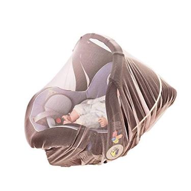 Imagem de Mosquiteiro de rede para carrinho de bebê com organizador para berços, Rosa