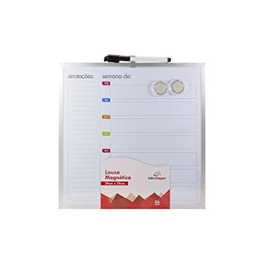 Imagem de Lousa Quadro Branco de Planejamento Semanal Dias da Semana Organizador de Agenda Magnetico com 2 Imas e Apagador