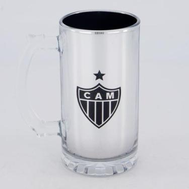 Imagem de Caneca Chopp Atlético Mineiro Vidro Metálico - Brasfoot, Único