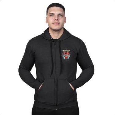 Imagem de Blusa Moletom Bon Jovi Casaco Canguru Banda De Rock - Rising Star Stor