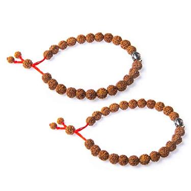 Imagem de Pulseira de contas redondas Wonder Care-Healing com pedras preciosas naturais para meditação de ioga 8 mm da Reiki com contas redondas para equilíbrio de cura, unissex, pacote com 2
