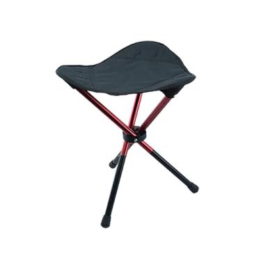 Imagem de oshhni Banco dobrável com tripé para acampamento, cadeira triangular dobrável para adultos, resistente, para sentar, caminhar, praia, caminhadas, mochila, X