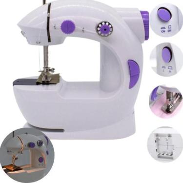 Imagem de Máquina De Costura Portátil Portátil Bivolt Branca 110V 220V - Lippin