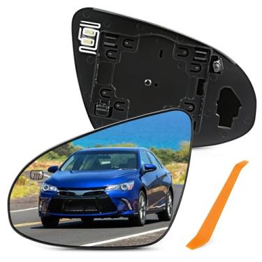 Imagem de TOP-MAX Vidro para espelho lateral do motorista compatível com Toyota Camry 2012-2017, Avalon Hybrid 2013-2018, espelho retrovisor esquerdo aquecido por energia, substitui 87947-06410