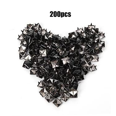 Imagem de 9mm Punk Rebite Diy Graffiti Garra Rebite Elegante Sapato Decorações Saco Chapéu Acessórios Vendas Diretas da Fábrica (Preto brilhante)