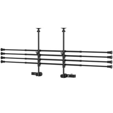 Imagem de Topteng Barreira de metal ajustável para animais de estimação, SUV, carros e caminhões, portão de proteção de carro, barreira de viagem, cães grandes, resistente, fácil de instalar e armazenar