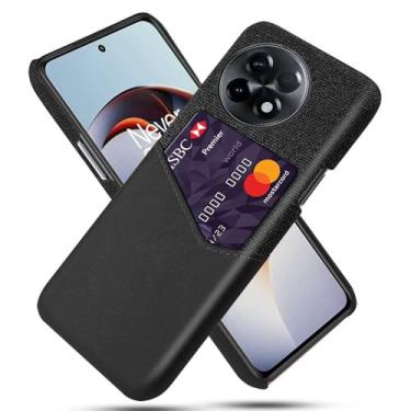 Imagem de Capa para Oneplus ACE 2,Tela e tampa de couro PU,Antideslizante,360°cobertura completa à prova de choque com 1 slot de cartão atrás,Prevenção de queda-Black