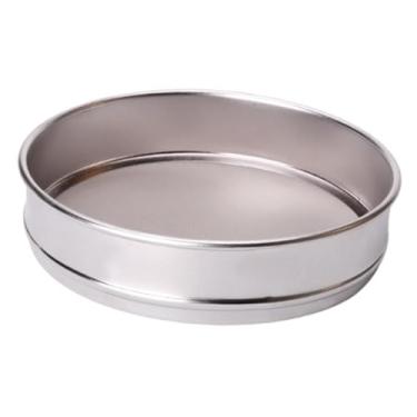 Imagem de IEUDNS Peneira de farinha de aço inoxidável, peneira de malha redonda, de farinha para assar pão, de teste de amostra multifuncional de 7,9 polegadas fina, Malha 100