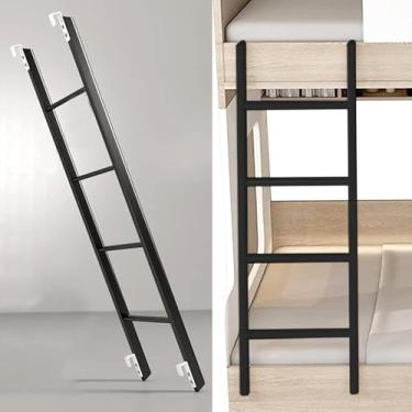 Imagem de Escada De Cama De 4/5 Degraus, Escada De Beliche Rv De Gancho Para Dormitório Apartamento Loft, Escadas De Substituição De Cama De Metal, Preto 45", 116cm(45")
