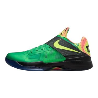 Imagem de Nike Tênis de basquete masculino Zoom KD 4, Verde exuberante, Volt, preto, laranja, 41
