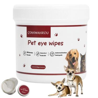 Imagem de Lenço Umedecido Cao Pet Gato Cachorro Limpeza Olhos Animal de Estimaçao Cuidado Suave Seguro Hipoalergenico