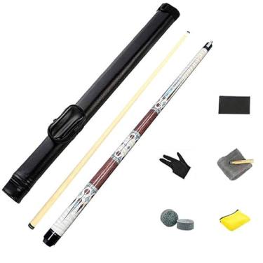 Imagem de Taco de sinuca de bordo de 1/2 – Bastões de taco de bilhar de 147 cm para adultos, ponta de 13 mm, bastões e tacos de bilhar, bastões de mesa de bilhar (taco de sinuca + acessórios + barril de taco