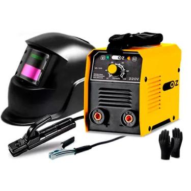 Imagem de Máquina Inversora De Solda Mma Eletrodo + Máscara + Luvas - Oz