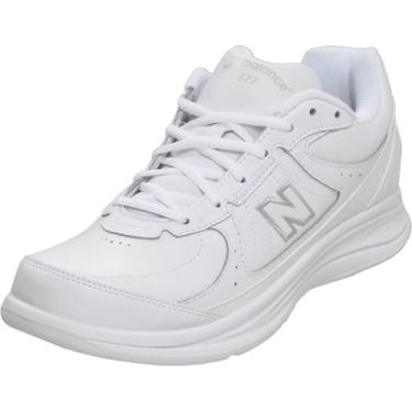 Imagem de New Balance Tênis de caminhada masculino 577 V1 com cadarço, Branco, 41