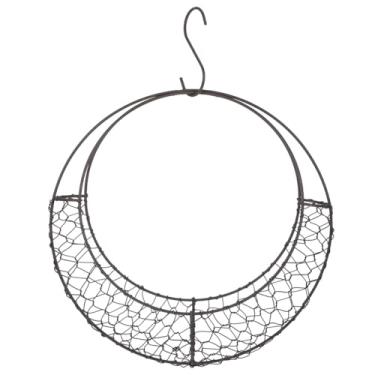 Imagem de IWOWHERO Moldura de metal em forma de lua, suculenta, guirlanda de arame de ferro, cesta suspensa para plantas, cesta decorativa de parede, suporte de plantador em forma de S para decoração de casa e