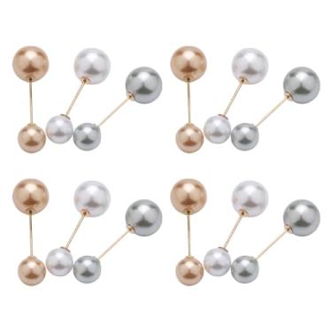 Imagem de 15 peças broche de pérola falsa moda suéter clipes de xaile camisas vintage colarinho alfinete de segurança roupas vestidos decoração broches