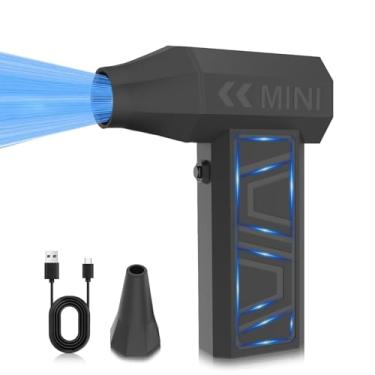 Imagem de Espanador de ar elétrico, espanador de ar comprimido - espanador de ar sem fio super potente, recarregável e potente, soprador de ar durável com soprador de pó de 4 marchas para computador, teclado