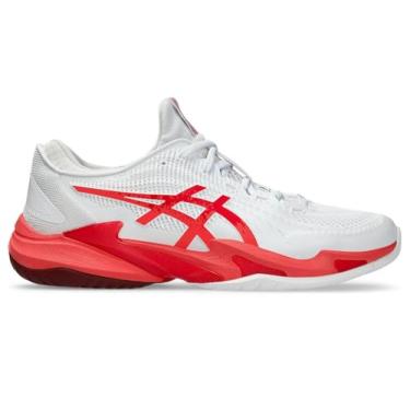 Imagem de ASICS Tênis masculino de cano baixo, Branco vermelho elétrico, 44