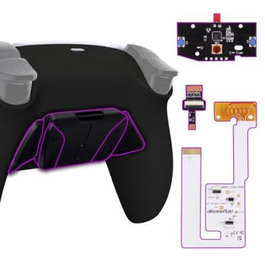 Imagem de eXtremeRate Kit De Remapeamento Back Paddles Programável Rise4 V3 Para Controle Ps5, Modelos Bdm-030, 040 E 050, Placa Atualização, Fundo Preto Redesenhado, Conjunto 4 Botões