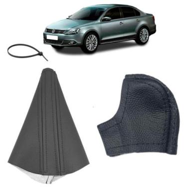Imagem de Capa da manopla e coifa câmbio automático Vw Jetta Tsi 2011 2012 2013 