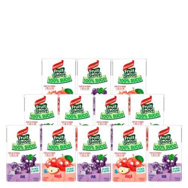 Imagem de Kit Sucos Sortidos Fruit Shoot 100% Maçã e Uva 150ml - WebBar