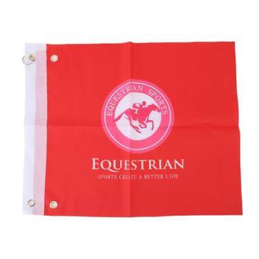 Imagem de Zerodis Bandeiras de Treinamento de Cavalos de 2pcs, Bandeira de Treinamento de Nylon Portátil Bandeira de árbitros Bandeira de árbitros de Equestre Leve Concurso de Treinamento Ao Ar (Vermelho)