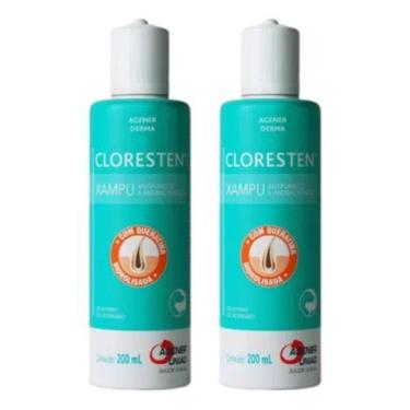 Imagem de 2 Shampoo Cloresten Para Cão Cães Gatos Antibacteriano 200ml