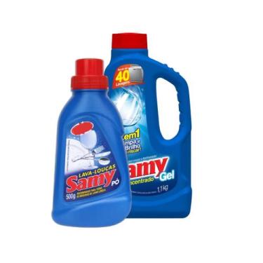 Imagem de kit 1 lava louça em pó + 1 Samy gel