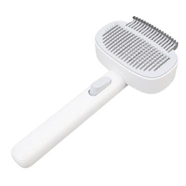 Imagem de Diydeg Pente para cães e gatos, escova de limpeza automática para gatos com dentes de aço inoxidável, pente para remoção de pelos de animais de estimação para gato de pêlo comprido