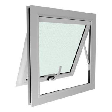 Imagem de Janela Maxiar De Banheiro 45X45 Cor Aluminio - Esquadrias Brasil