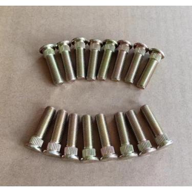 Imagem de WANTONE RACING 16 peças (3/8-61.0 x 3.5 cm) parafusos de roda dianteira traseira 7518378 substituição para Polaris Ranger 400 500 570 700 800 900 Sportsman Scrambler Trail Boss Blazer 330 ATV