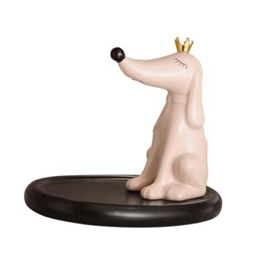 Imagem de IEUDNS Chaveiro de cachorro, decoração para casa, gancho para chaves, estátua engraçada para mesa, quarto, inauguração de casa, mesa de escritório