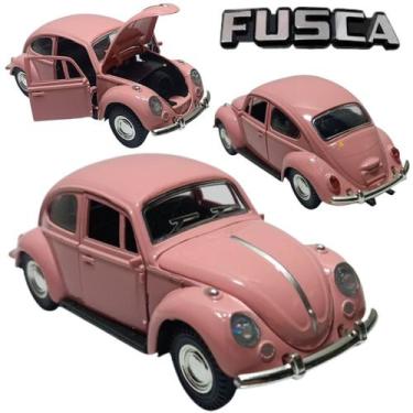 Imagem de Carrinho De Ferro Fusca Clássico Fusquinha Miniatura Fricção Coleciona
