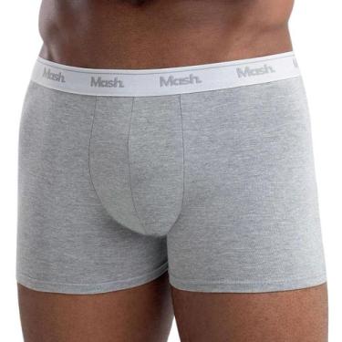 Imagem de Cueca Box Boxer Malha Dupla Frontal Algodão Mash 170.26, Cinza mescla 