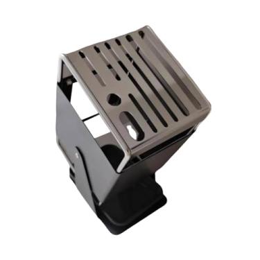 Imagem de IEUDNS de facas com ranhura para tesoura, fácil de limpar, organizador de armazenamento moderno e giratório, escorredor de pratos, suporte para, Cinza