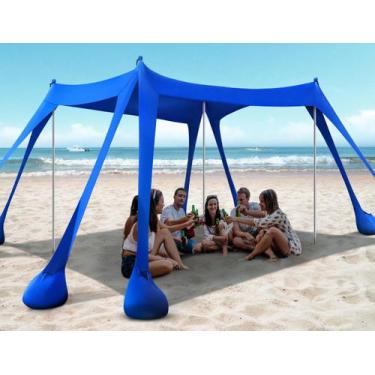 Imagem de Barraca de praia Rengue Beach Canopy UPF50+ com proteção UV 3x3m