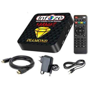 Imagem de Karaoke 5.500 Cancões Com Lista No Celular Pdf pontuação no final e cabo de audio versão Diamond Infozé Karaoke