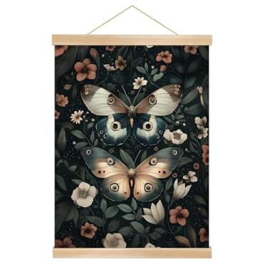 Imagem de You found a duck Cabide magnético de madeira para pôster com estampa de arte de coroa de pássaro, retrato de pássaro turquesa, decoração de parede de fundo preto (BG09)